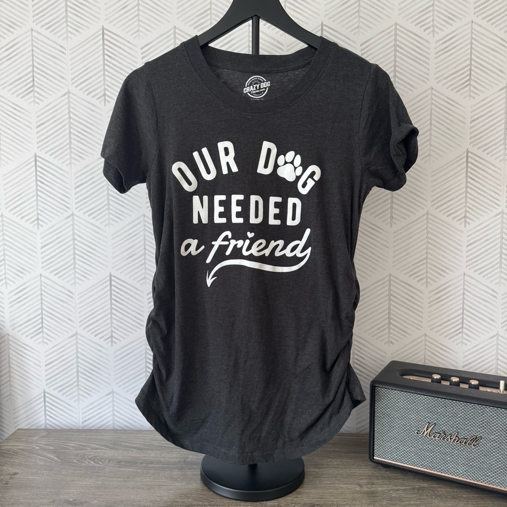 Charcoal Maternity Gray Dog Lover T-Shirt